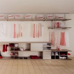 Pink Minimalist Open Walk In Wardrobe Design Cute - Karbonix