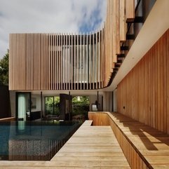 Placed Wooden Floor Infinity Pool - Karbonix