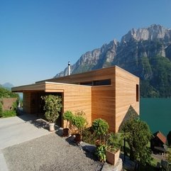 Plants In Pot In Front Of The Wooden Home In Green - Karbonix