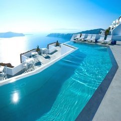 Pool Design At Grace Santorini Hotel Luxurious Infinity - Karbonix