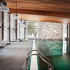 Pool Green Tiles With Outside View Through Glass Window Indoor Swimming - Karbonix