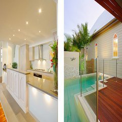 Pool Transparent Glazed Fences White Kitchen - Karbonix