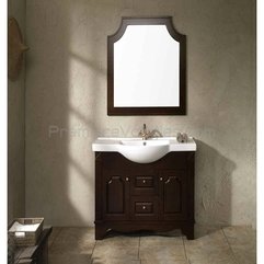 Porcelabathroom Sink Vanity With Cherry Finish Free Stunning Single - Karbonix