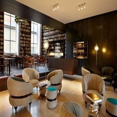 Pouffe With Stack Of Books As Table Library White Sofa - Karbonix