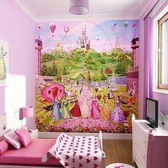 Best Inspirations : Princess Castle Mural Wallpaper Girl Bedroom Design With Lovely - Karbonix