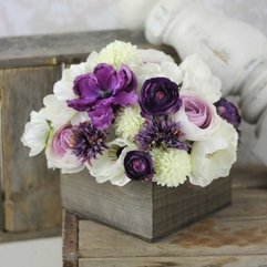 Purple Flower Arrangement White - Karbonix