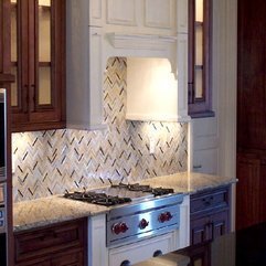 Best Inspirations : Rainbow Herringbone Glass Tiles Used A Kitchen Backsplash Color Inspiring Design - Karbonix