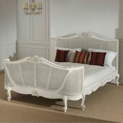 Rattan Furniture Bed White - Karbonix