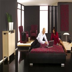 Red And Black Interior Design Bedroom Decor Modern Interior Red Black - Karbonix