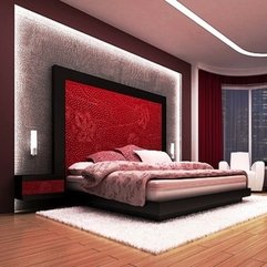 Red Black Modern Bedroom Design - Karbonix