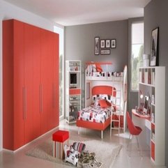 Red Grey Teenage Bedroom Creative - Karbonix
