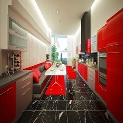 Red Kitchen Design White And - Karbonix