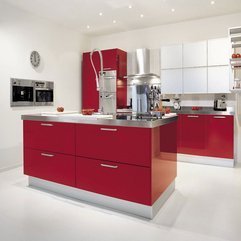 Red Kitchen Ideas Artistic Concept - Karbonix