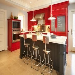 Red Kitchen Ideas Artistic Contemporary - Karbonix