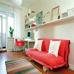 Red Sofa Chair Study Room - Karbonix