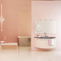 Relaxing Bathroom Soft Pink Painted Wall All Curved Decor Aromatic Essence Girl - Karbonix