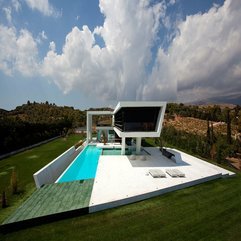 Best Inspirations : Residence Built Among Green Environment Blue Sky Futuristic Style - Karbonix