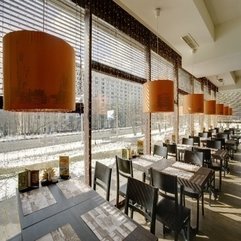 Best Inspirations : Restaurant Decoration With Orange Lighting Simple Design - Karbonix