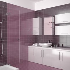 Retro Bathroom Decoration With Purple Tiles With Magnificent Tone - Karbonix