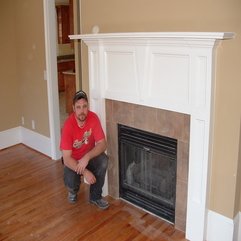 Retro Fireplace Mantle Recessed Paneled Legs And Headboard - Karbonix