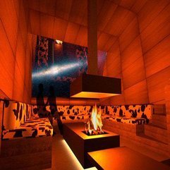 Retro Futuristic Retreat House Design In Sweden Fireplace - Karbonix