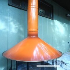 Best Inspirations : Retro Mid Century Modern Burnt Orange Carousel Freestanding Cone - Karbonix