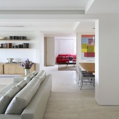 Room Dining Area With Red Sofa Background Open Living - Karbonix