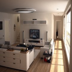 Room With Wooden Floor Minimalist Living - Karbonix
