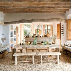 Rooms With Stone Flooring Rustic Dining - Karbonix