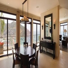 Round Dining Room For Apartment In Cozy Archit 982 Interior Design - Karbonix