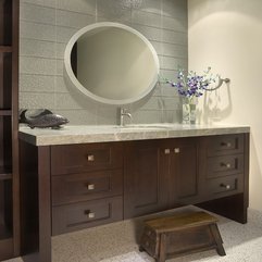 Round Mirror For Contemporary Bathroom Medicine Cabinet - Karbonix