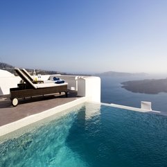 Santorini Hotel Outdoor Infinity Pool With Deck Seating Grace - Karbonix