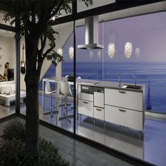 Best Inspirations : Sea View At Night White Kitche - Karbonix