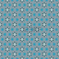 Seamless Texture Of Blue Black And White Star Shapes In Retro - Karbonix