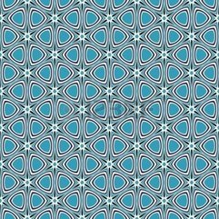 Seamless Texture Of Blue Black And White Star Shapes In Retro - Karbonix