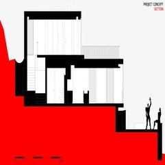 Section Layout Plan Minimalist Home - Karbonix