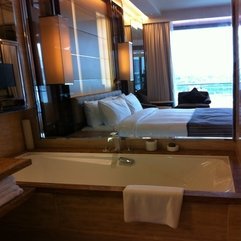 Sharp Exquisite See Through Bathroom With Tv Daily Interior - Karbonix