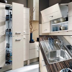 Shelves And Minimlaist Kitchen Sink Parquet Pattern Modern Cupboard - Karbonix