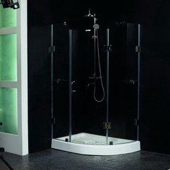 Best Inspirations : Shower Doors In Black Bathroom Theme Modern Glass - Karbonix