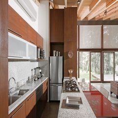 Silver In Wooden Wall In Kitchen Glossy - Karbonix