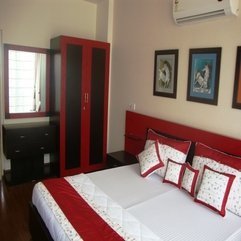 Best Inspirations : Simple Red Black Bedroom Interior - Karbonix