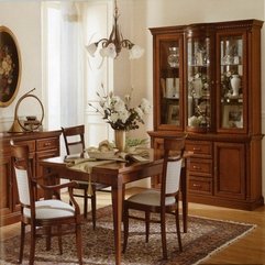 Simple Wooden Furniture Sets Combined With Elegant Chandelier For - Karbonix