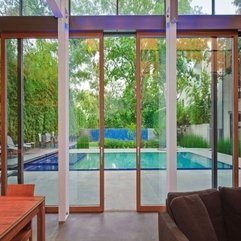 Sliding Door With Outside View Open Glazed - Karbonix