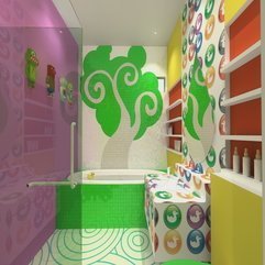 Small Colorful Bathroom Design - Karbonix