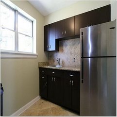 Small Kitchen Cabinets Brown Painted - Karbonix
