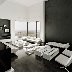Solid Concrete Interior House With Black Color Ideas - Karbonix
