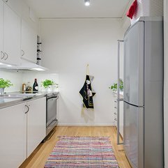 Best Inspirations : Space With Fridge Colorful Rug White Kithcen - Karbonix