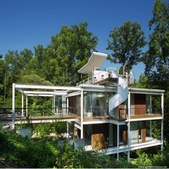 Stairs Used For Roof Top White Curved - Karbonix
