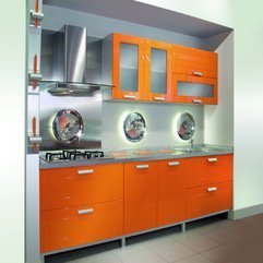 Steel Combination Orange Kitchen - Karbonix