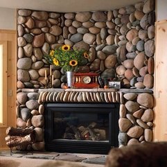 Best Inspirations : Stone Fireplace Ideas Natural Stacked - Karbonix